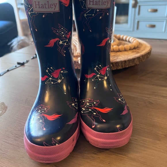 Hatley Unicorn Print Rain Boots - Pink and Black - Picture 5 of 9